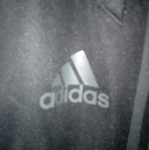 Black on black Adidas Tiro soccer pants..tapered legs w/zippers..size large. - Picture 2 of 6